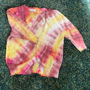 Handmade tie dye cardigan